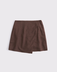 The A&F Scarlett Linen-Blend Wrap Mini Skort