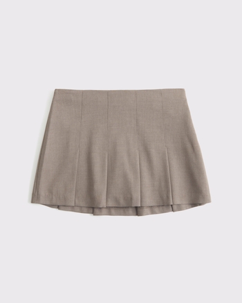 Pleated Mini Skort ダークモカ
Her lip to スコート Women's Mid Rise Wide Pleated Mini Skort | Women's Bottoms