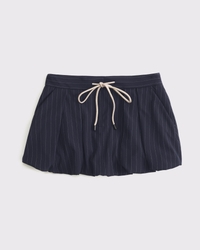 Mid Rise Tailored Bubble Hem Mini Skort