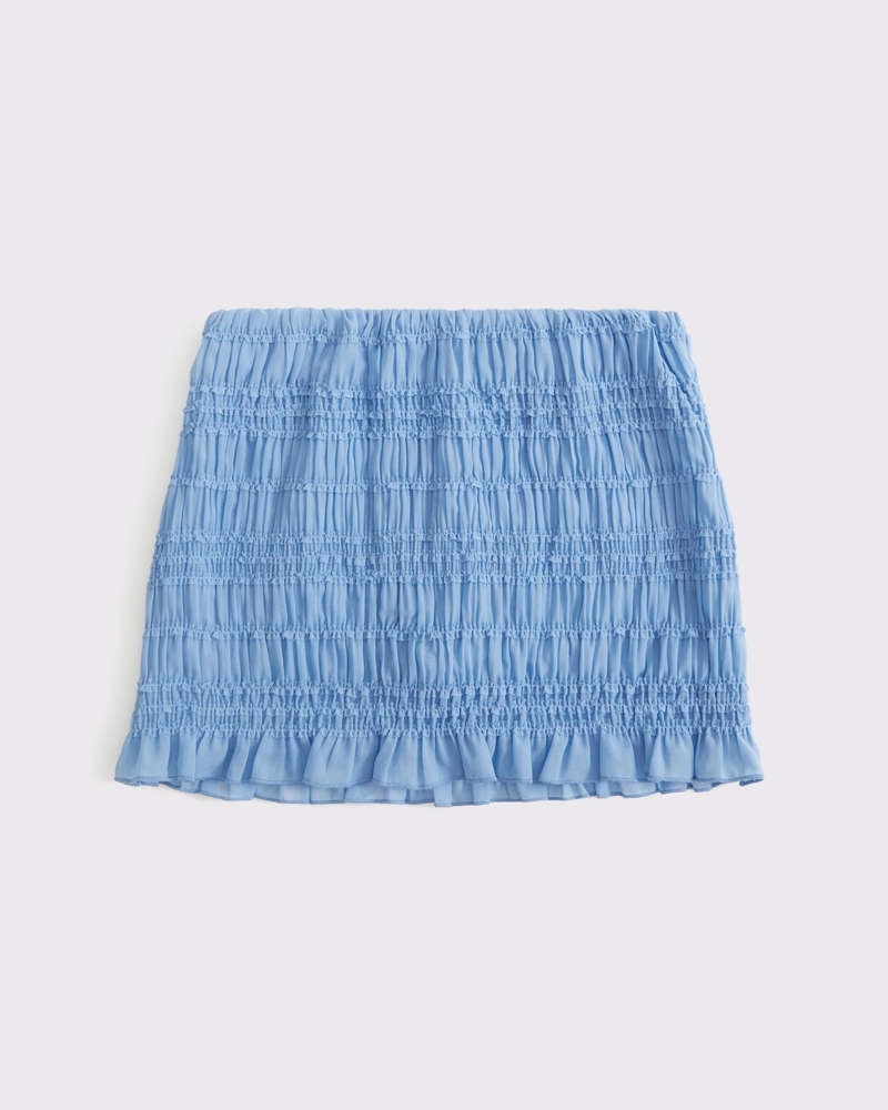 Women's Mid Rise Sheer Ruched Mini Skort | Women's Clearance