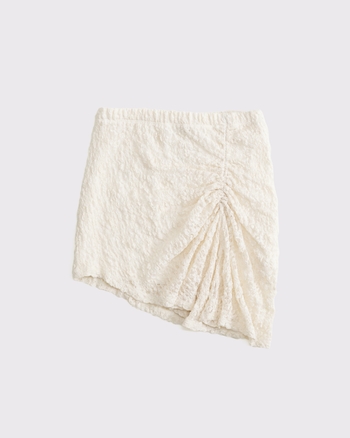 Mid Rise Asymmetrical Hem Mini Skirt