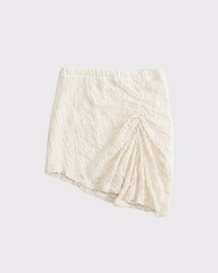 Mid Rise Asymmetrical Hem Mini Skirt