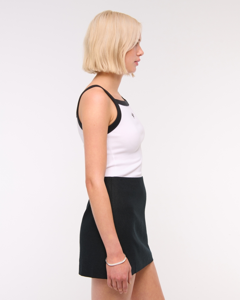 The A&F Scarlett Linen-Blend Mini Skort