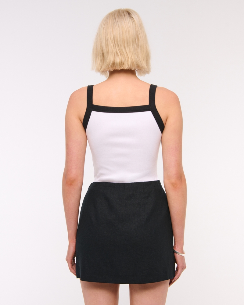 The A&F Scarlett Linen-Blend Mini Skort
