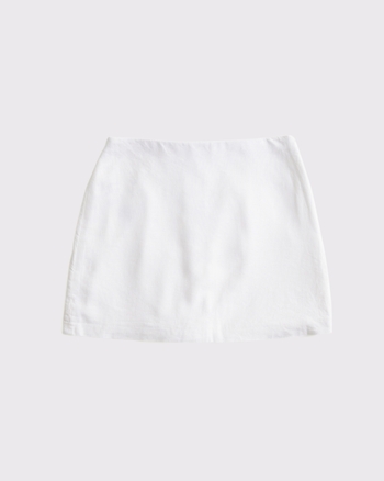 Women's The A&F Scarlett Linen-Blend Mini Skort | Women's Bottoms | Abercrombie.com