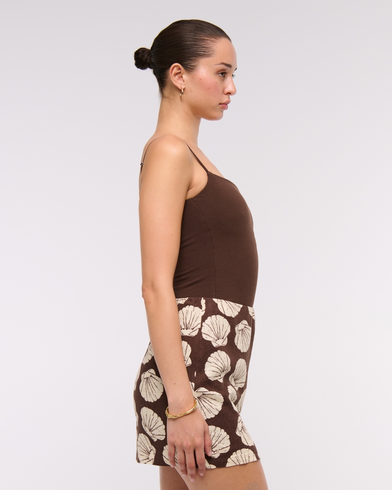 The A&F Scarlett Linen-Blend Mini Skort