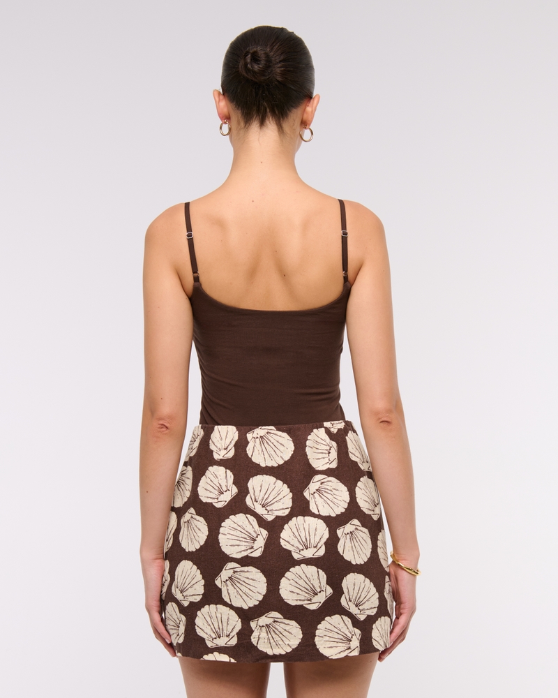 The A&F Scarlett Linen-Blend Mini Skort