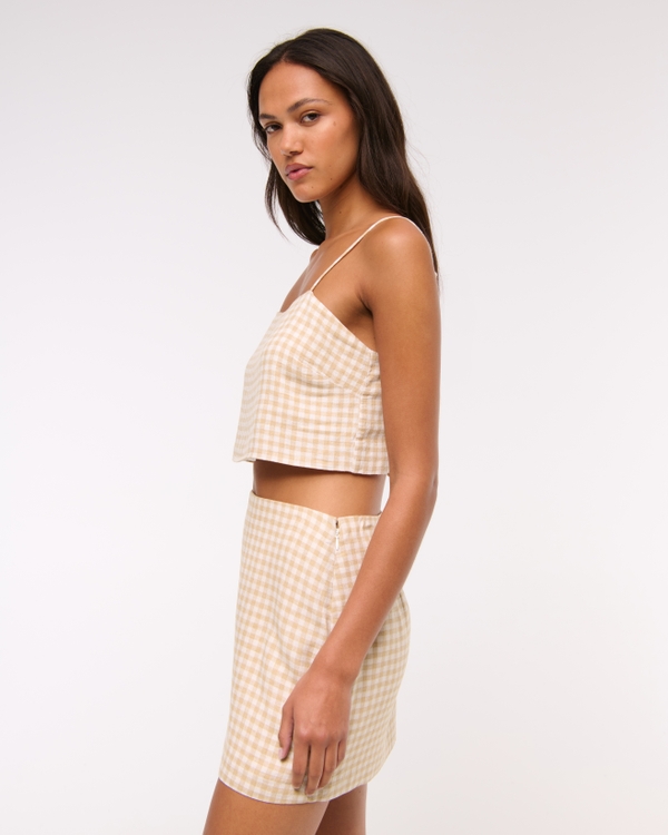 The A&F Scarlett Linen-Blend Mini Skort