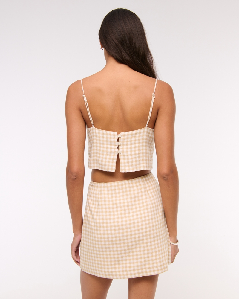 The A&F Scarlett Linen-Blend Mini Skort