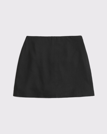The A&F Scarlett Curve Love Linen-Blend Mini Skort