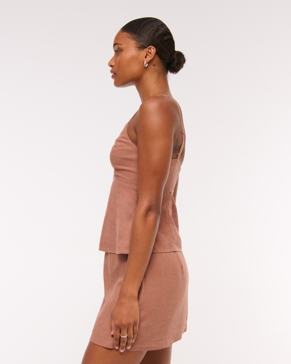 The A&F Scarlett Linen-Blend Mini Skort