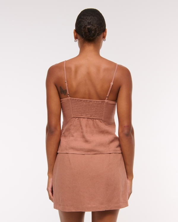 The A&F Scarlett Linen-Blend Mini Skort
