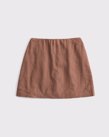 The A&F Scarlett Linen-Blend Mini Skort