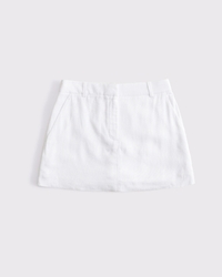 Getailleerde miniskort van linnenmix