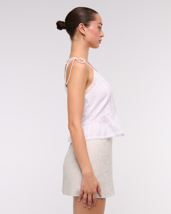 The A&F Scarlett Linen-Blend Mini Skort