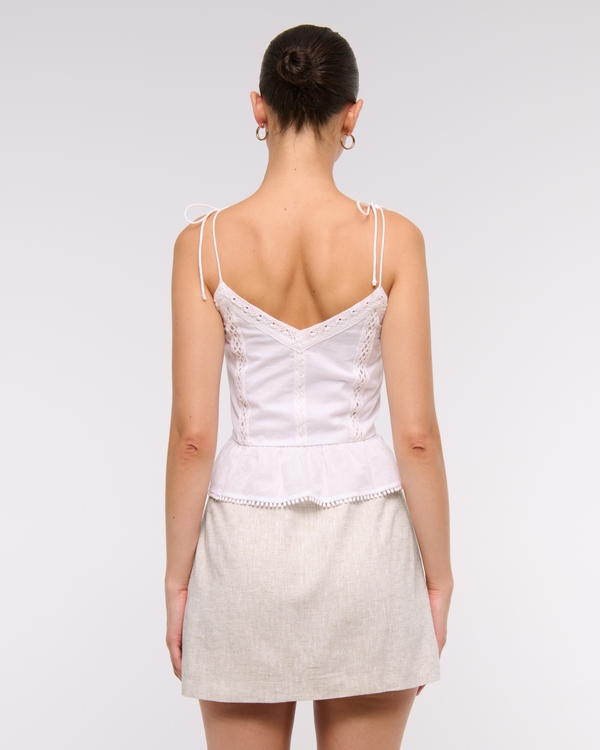 The A&F Scarlett Linen-Blend Mini Skort