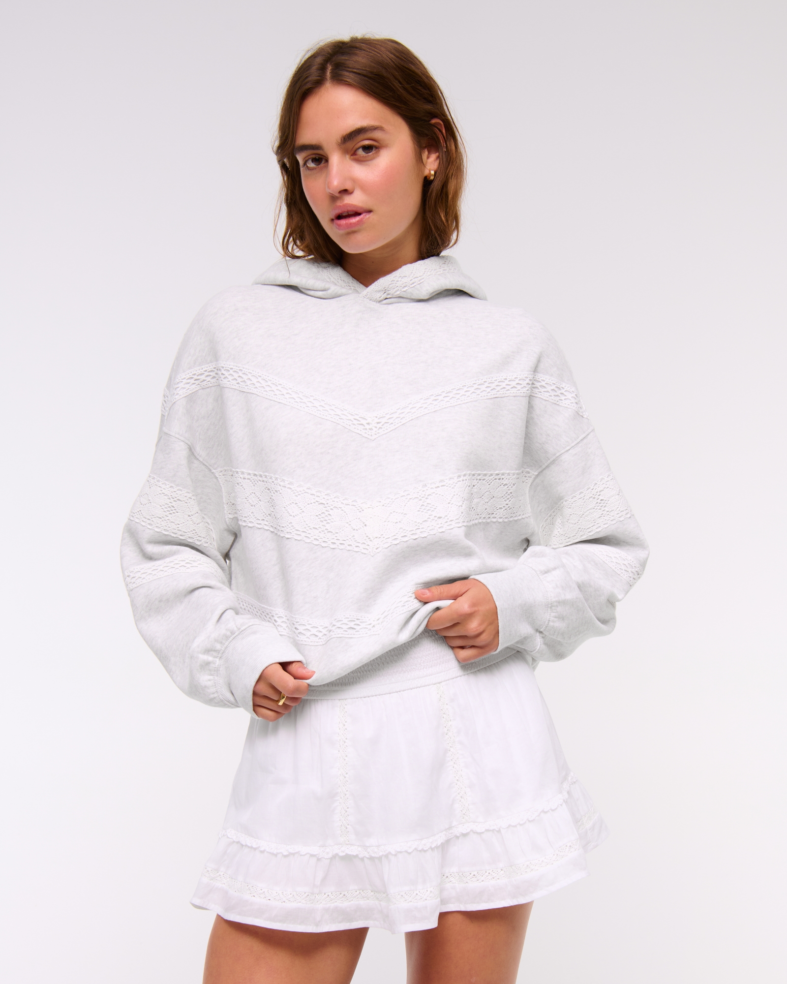 Flirty Lace-Trim Mini Skort