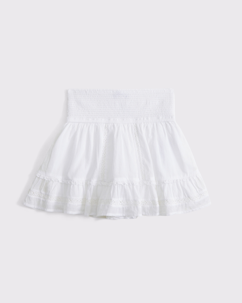 Flirty Lace-Trim Mini Skort