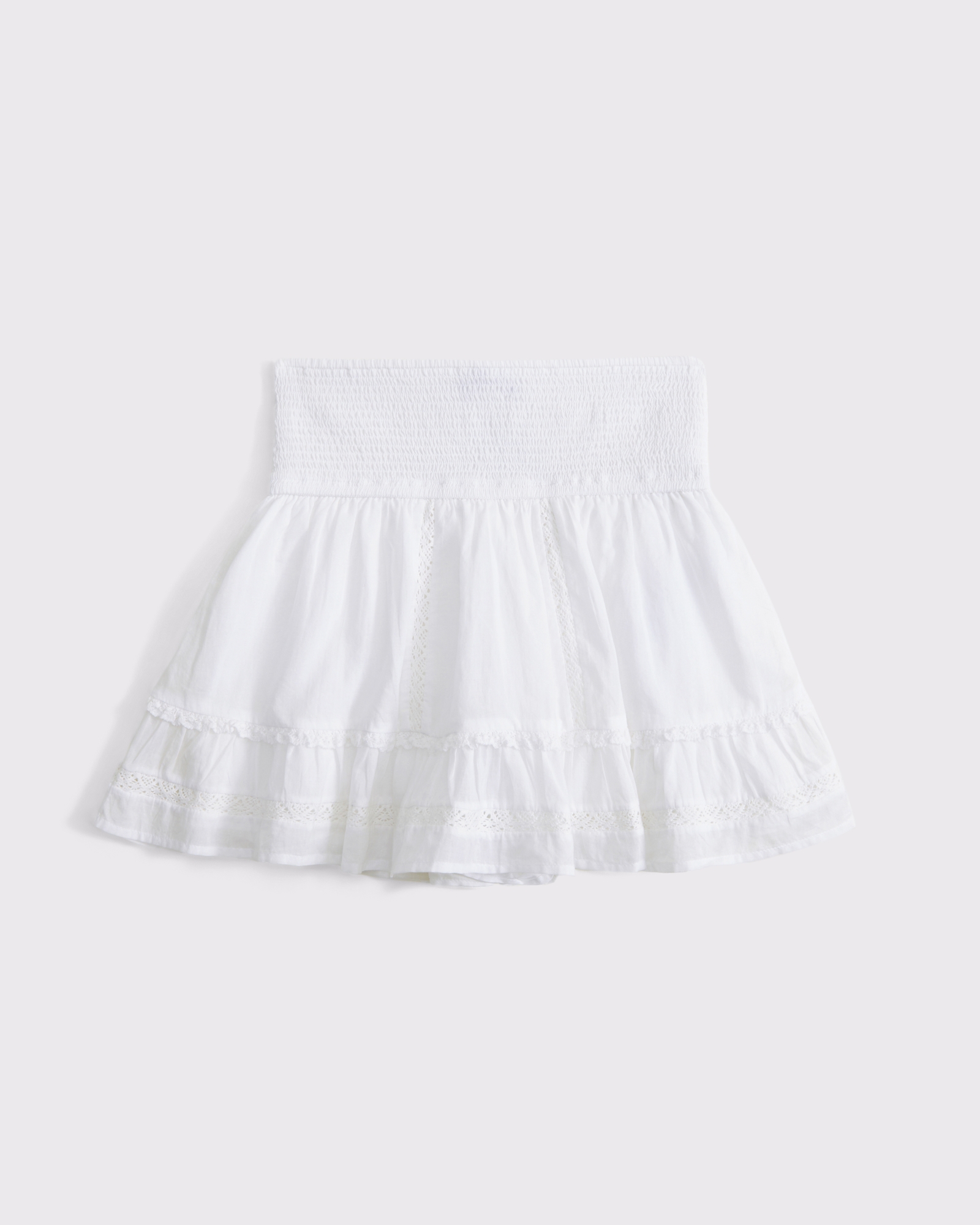 Flirty Lace-Trim Mini Skort