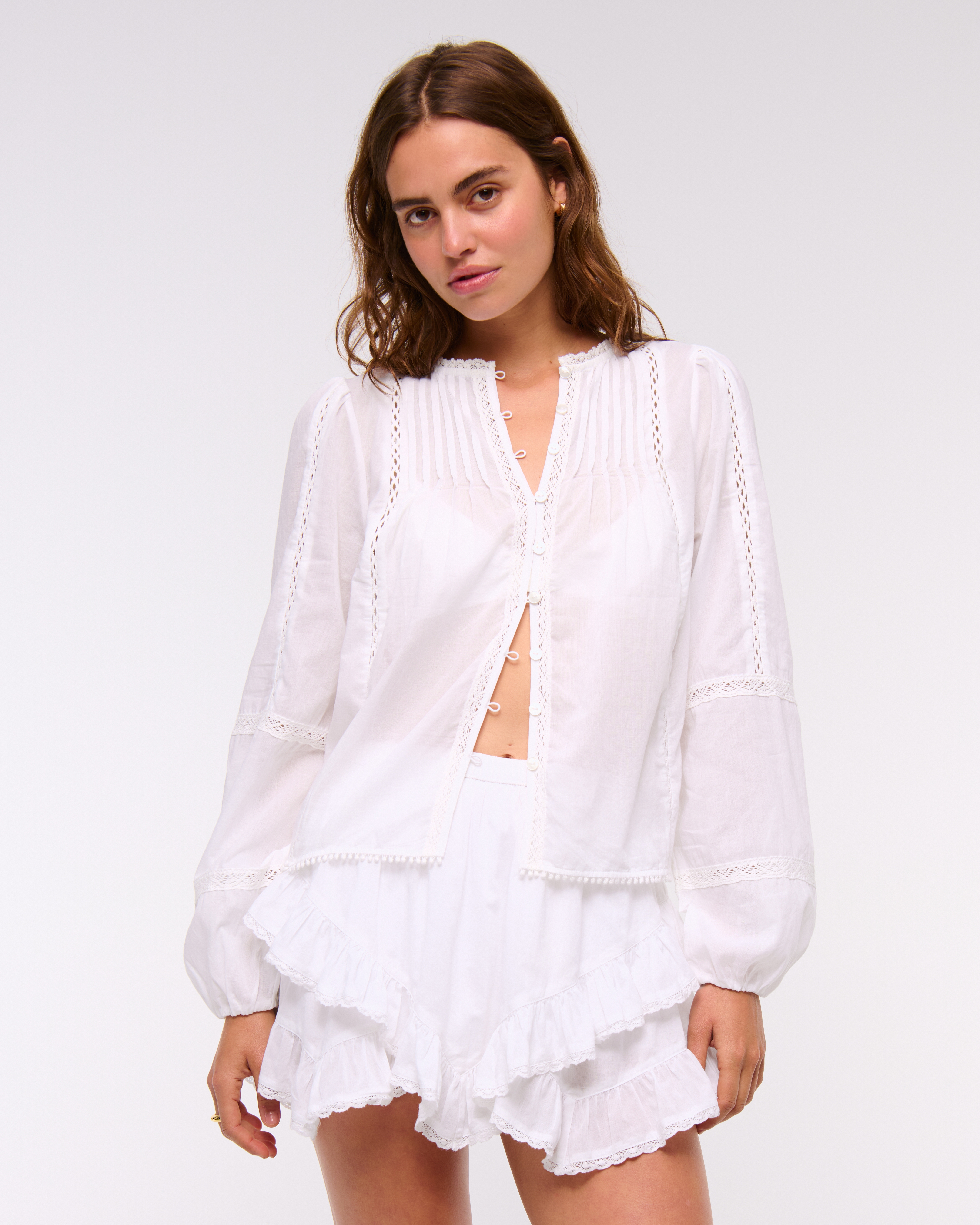 Women's High Rise Layered Ruffle Mini Skort | Women's
