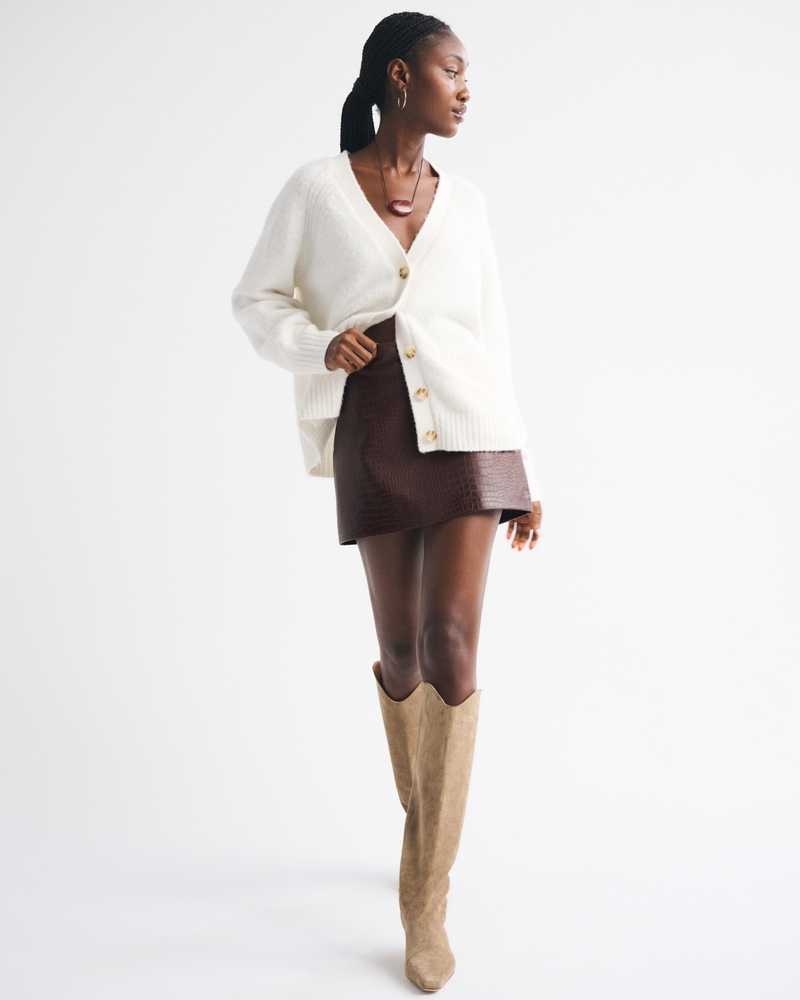 The A&F Scarlett Vegan Leather Mini Skort
