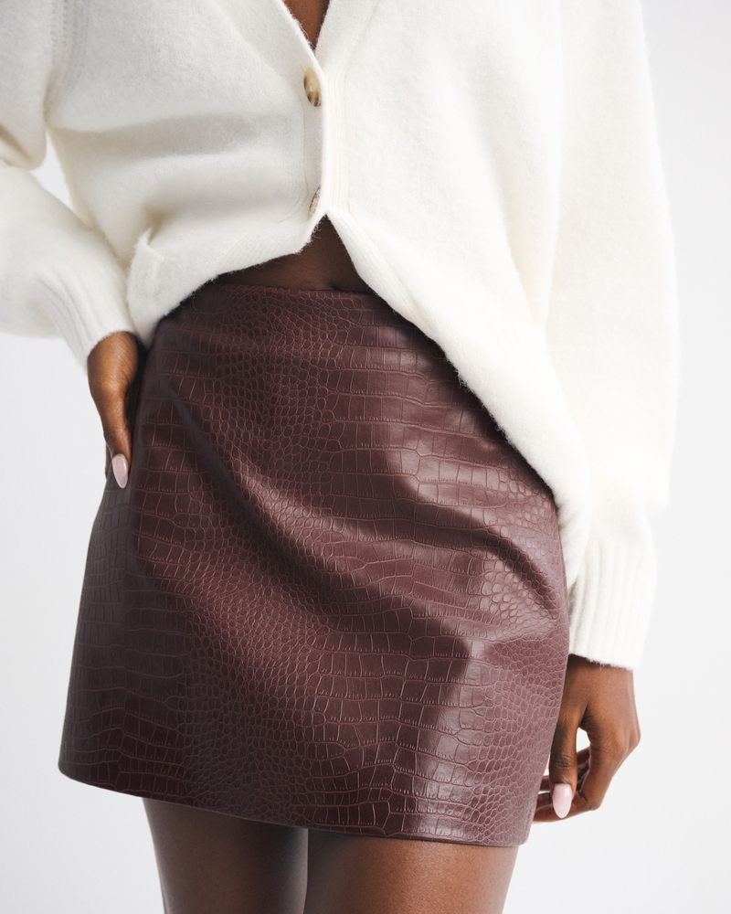 The A&F Scarlett Vegan Leather Mini Skort