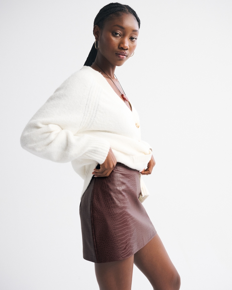 The A&F Scarlett Vegan Leather Mini Skort