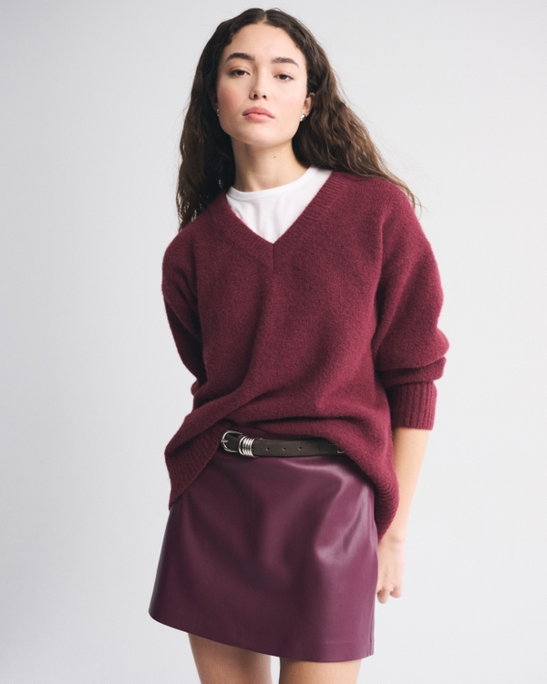 The A&F Scarlett Vegan Leather Mini Skort