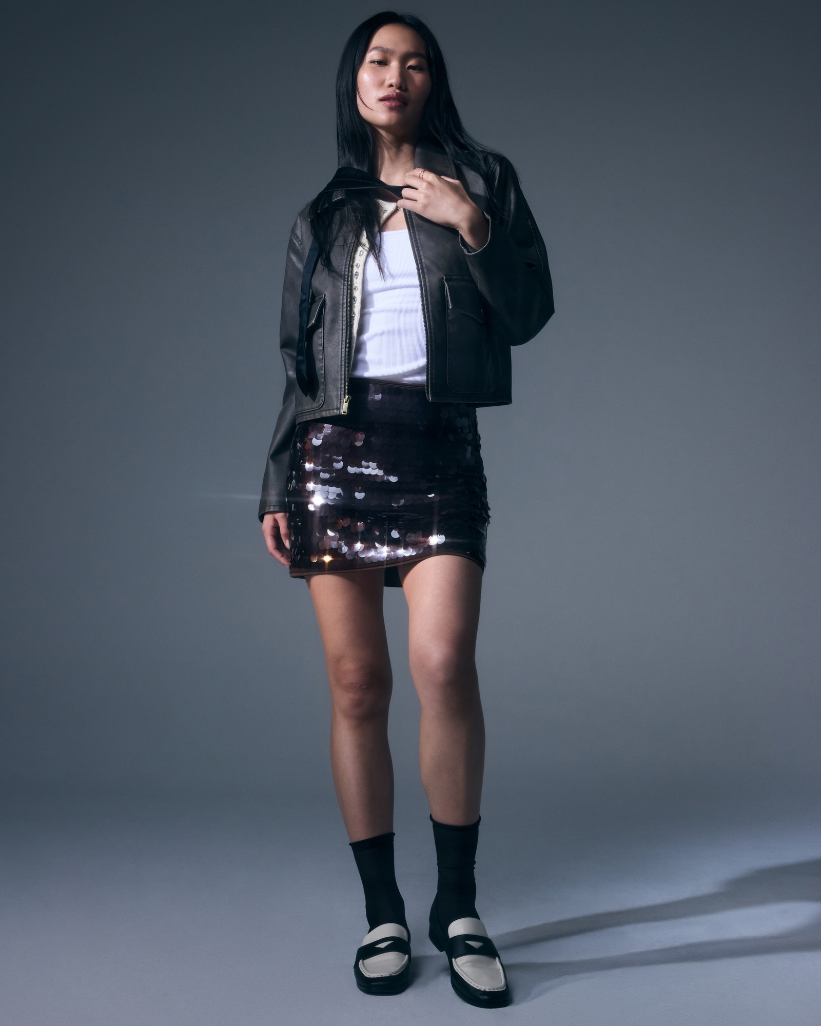The A&F Scarlett Sequin Mini Skort