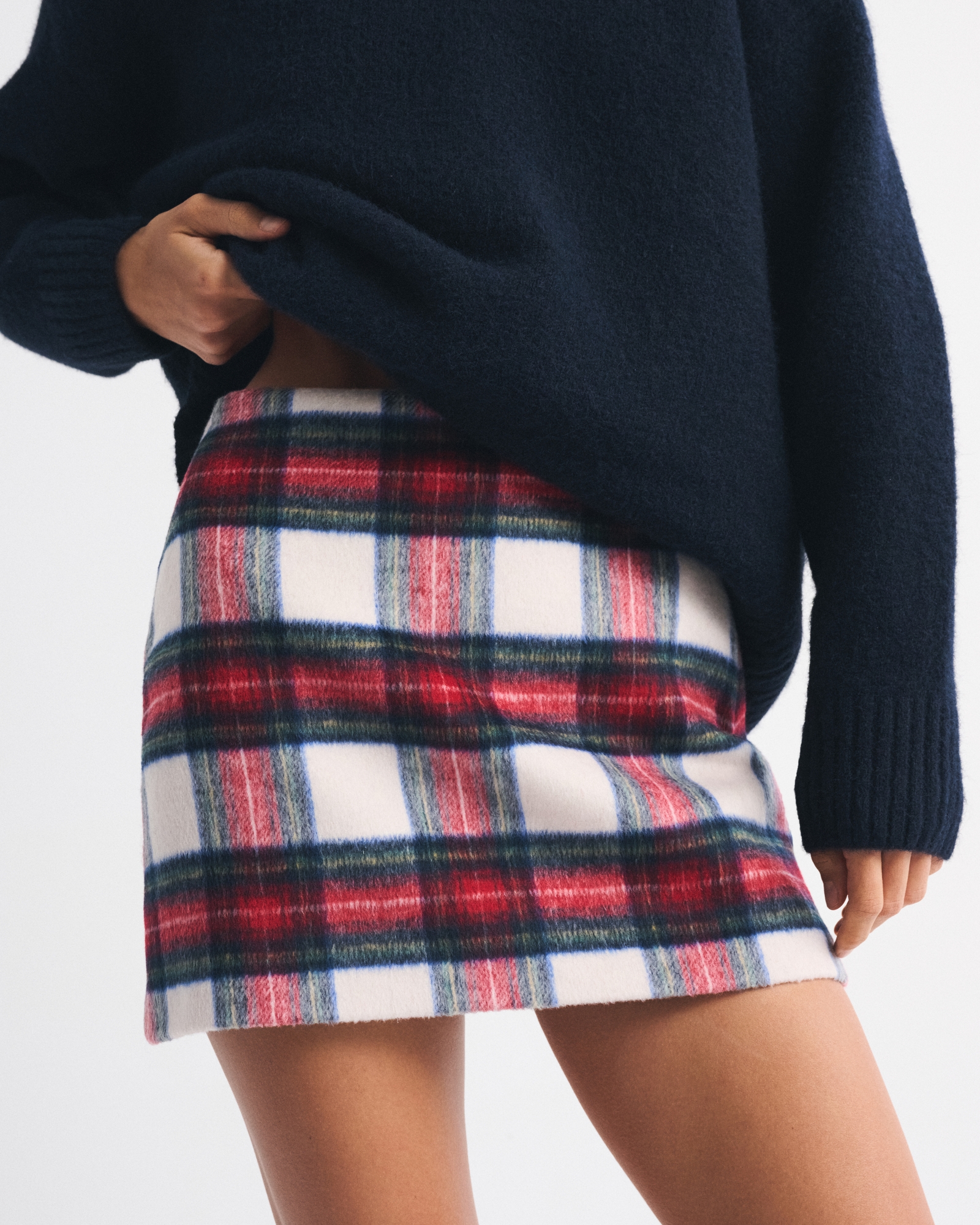 The A&F Scarlett Wool-Blend Mini Skort