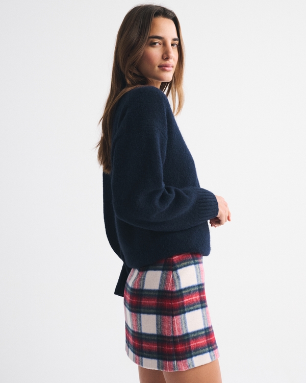 The A&F Scarlett Wool-Blend Mini Skort