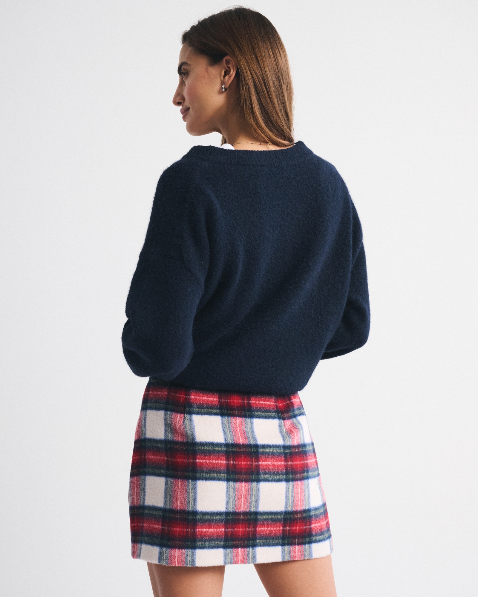 The A&F Scarlett Wool-Blend Mini Skort