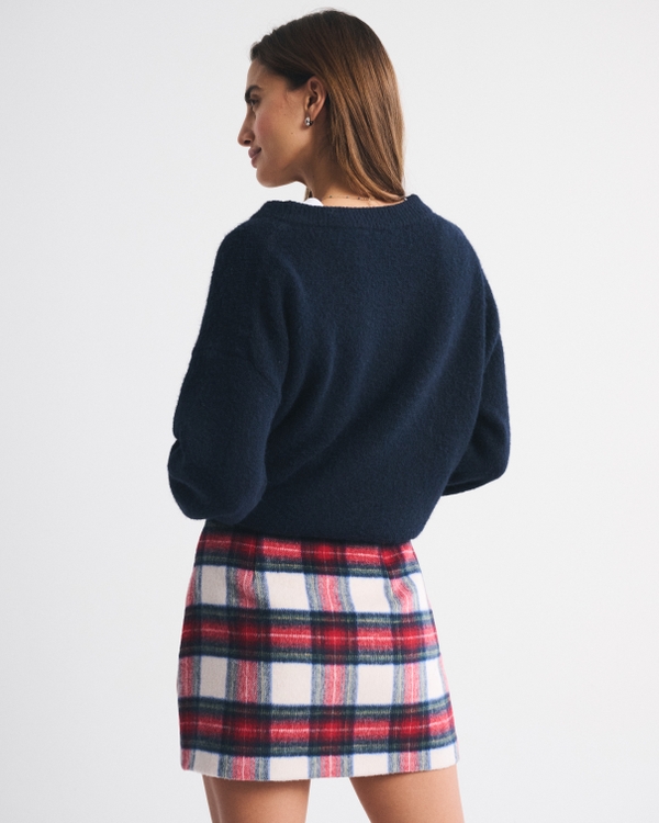 The A&F Scarlett Wool-Blend Mini Skort