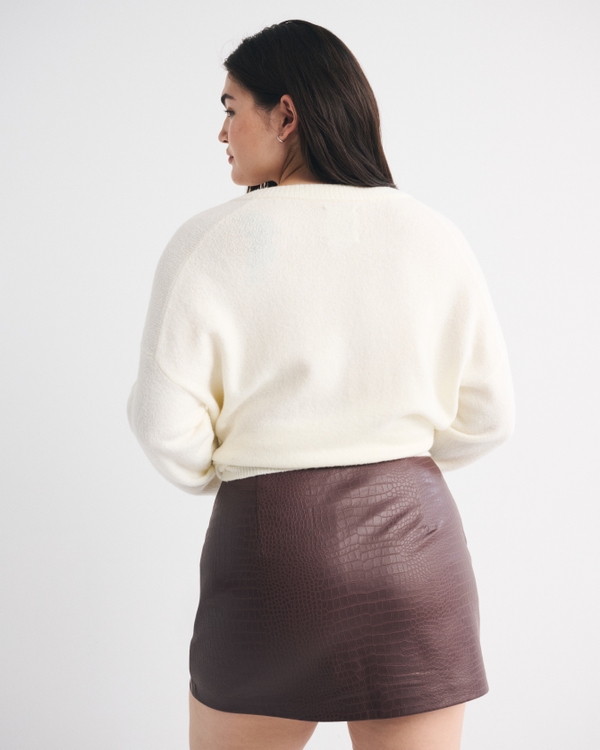 The A&F Scarlett Curve Love Vegan Leather Mini Skort