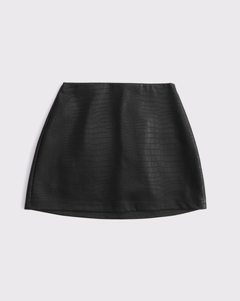 The A&F Scarlett Curve Love Vegan Leather Mini Skort