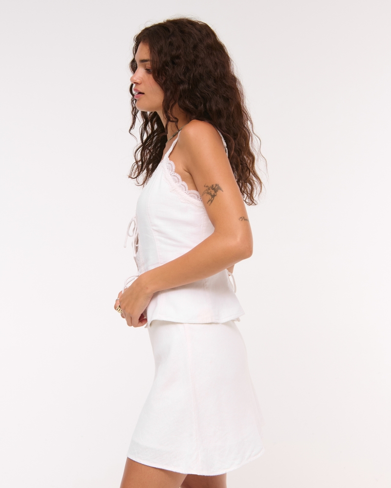The A&F Sienna Linen-Blend Mini Skort