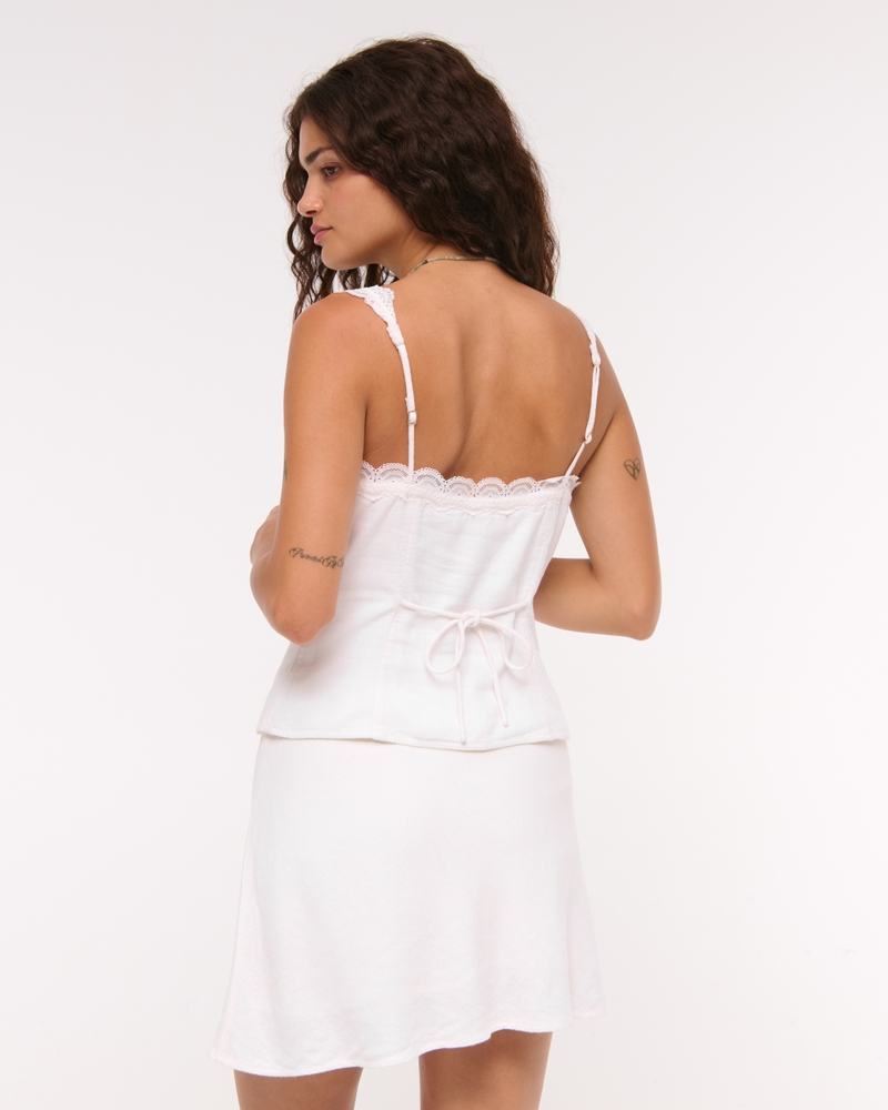 The A&F Sienna Linen-Blend Mini Skort