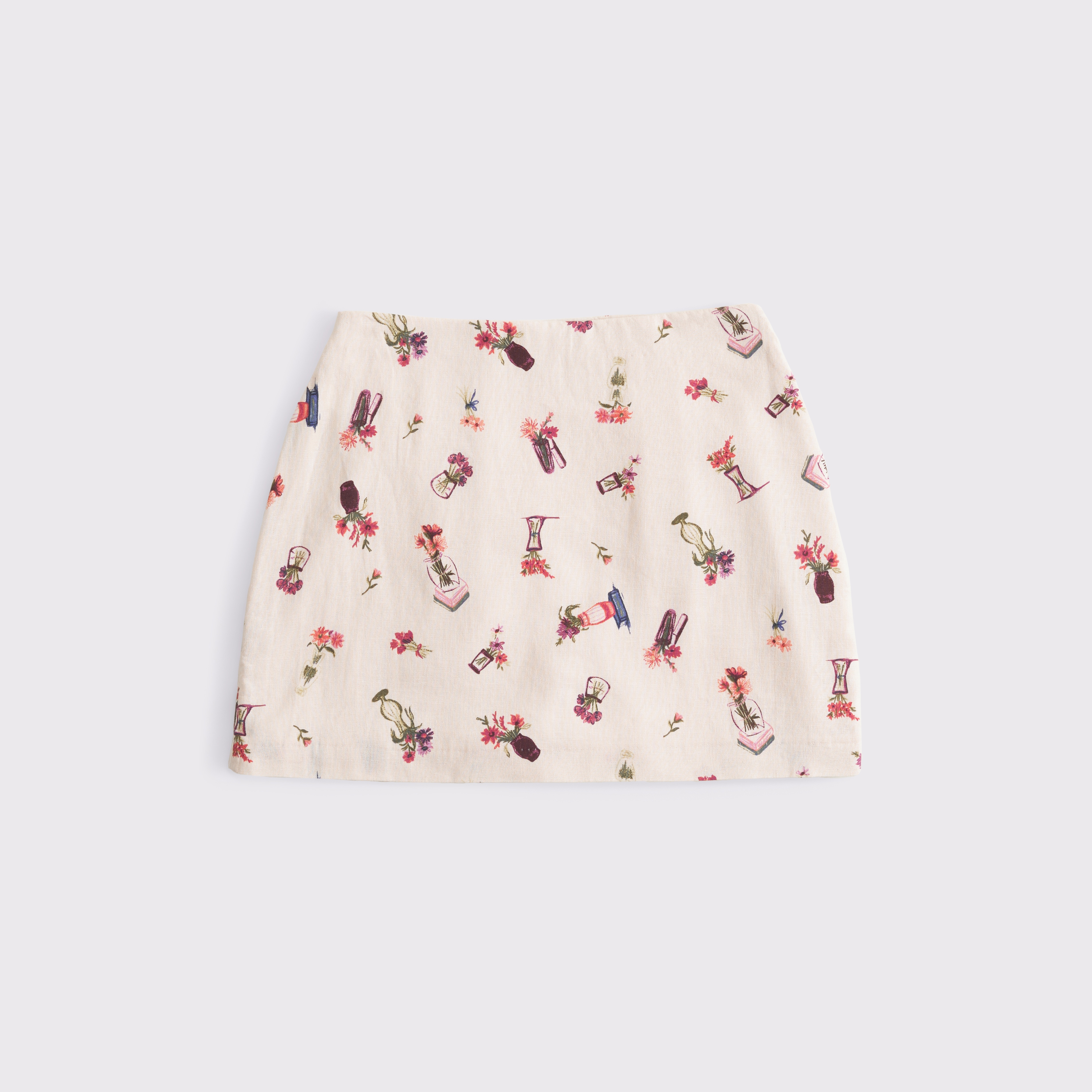 Abercrombie & Fitch The A&f Scarlett Curve Love Linen-blend Mini Skort