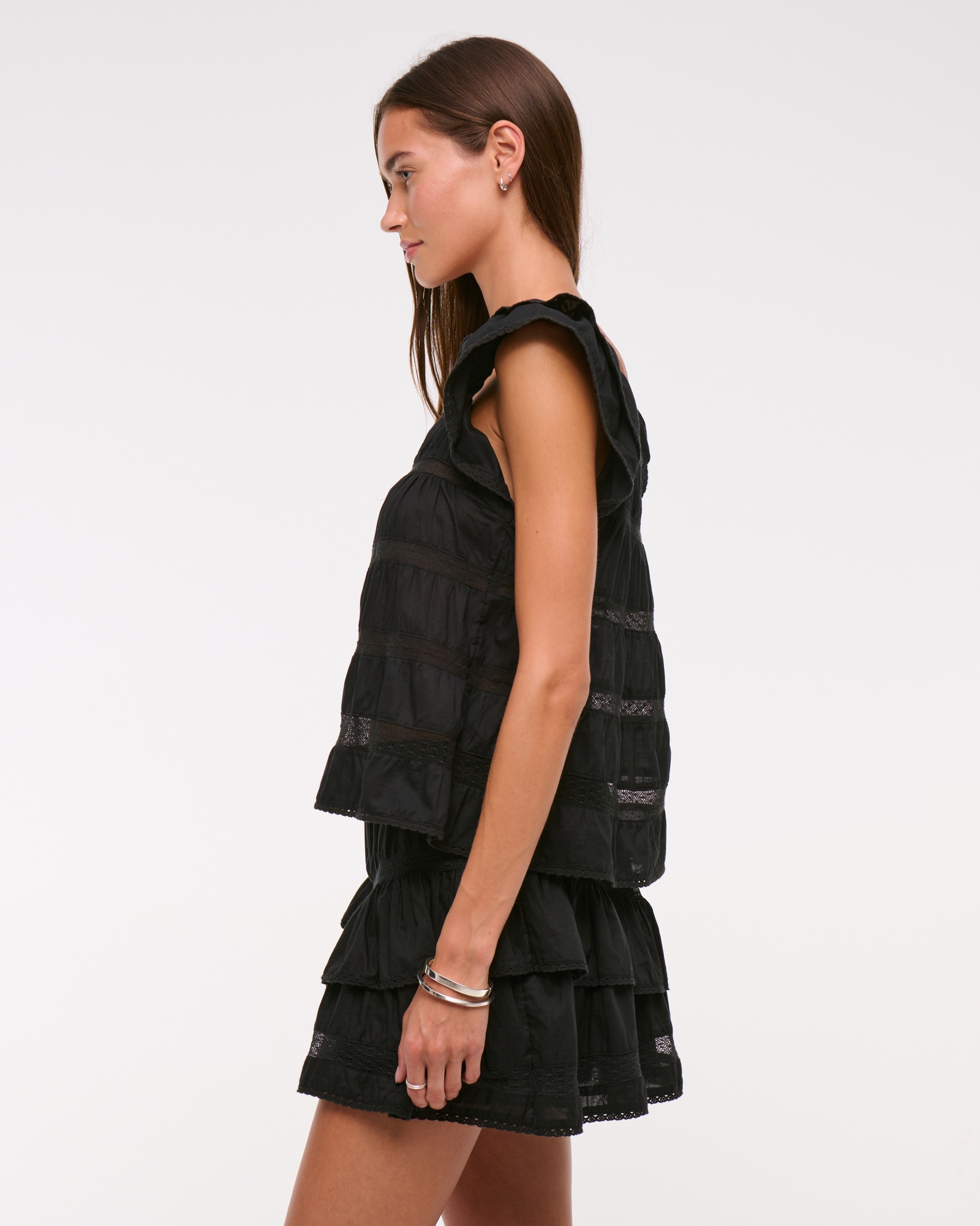 High Rise Drop-Waist Flirty Mini Skort