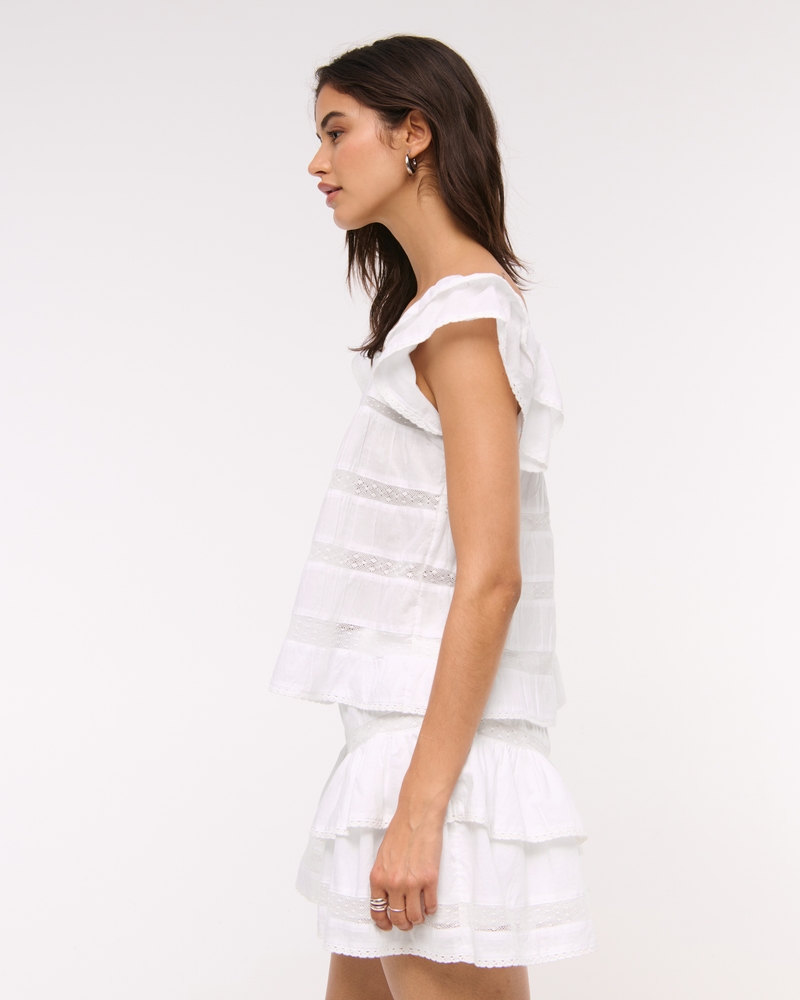 High Rise Drop-Waist Flirty Mini Skort