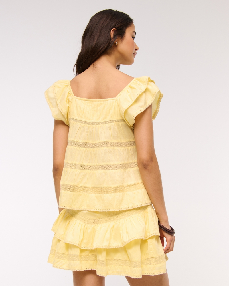 High Rise Drop-Waist Flirty Mini Skort