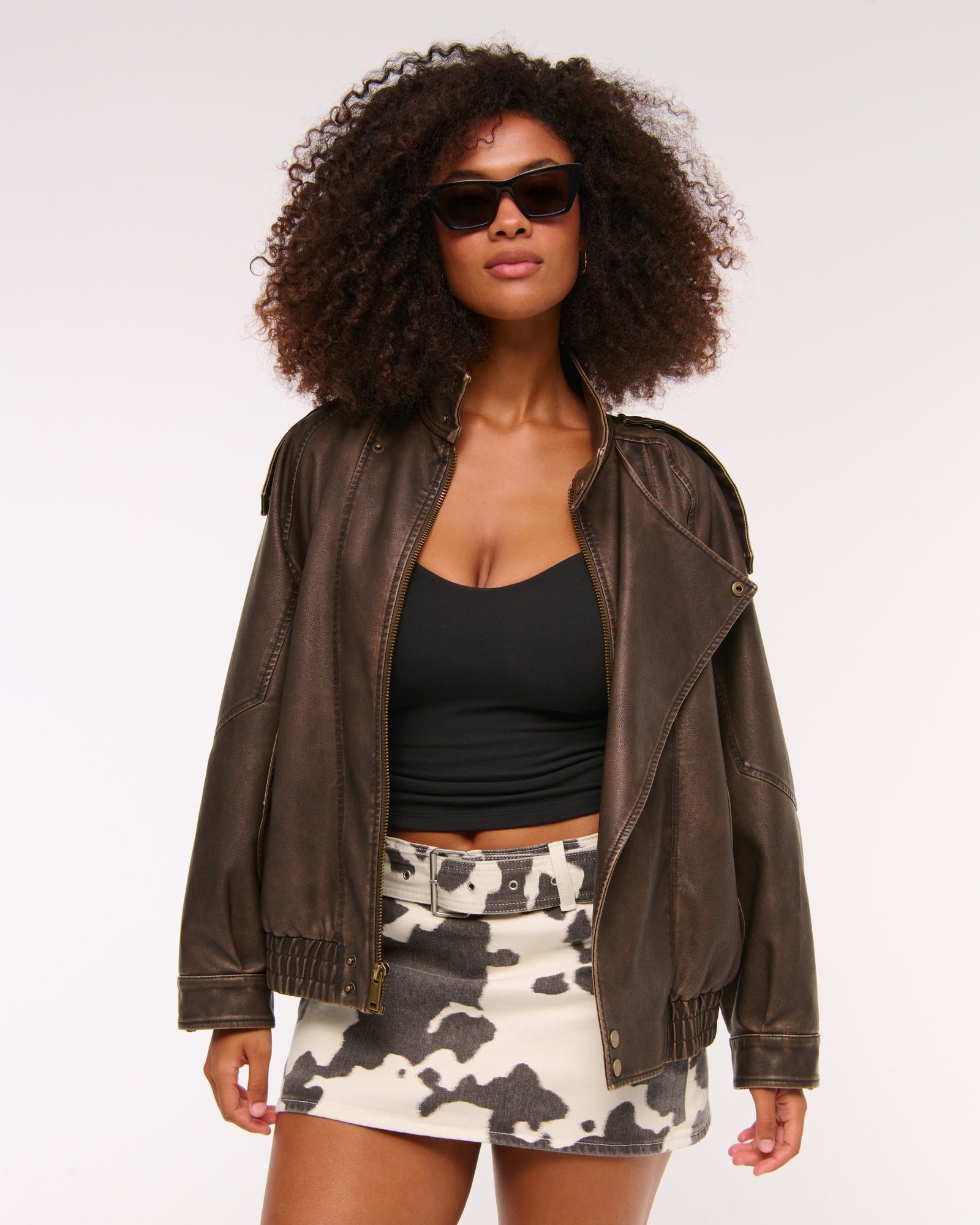 Curve Love Mid Rise Belted Denim Mini Skort