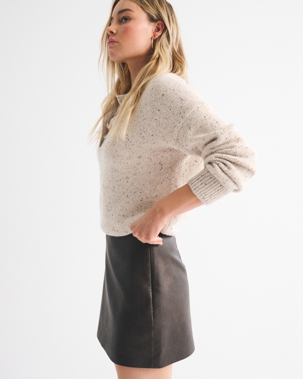 The A&F Scarlett Vegan Leather Mini Skort