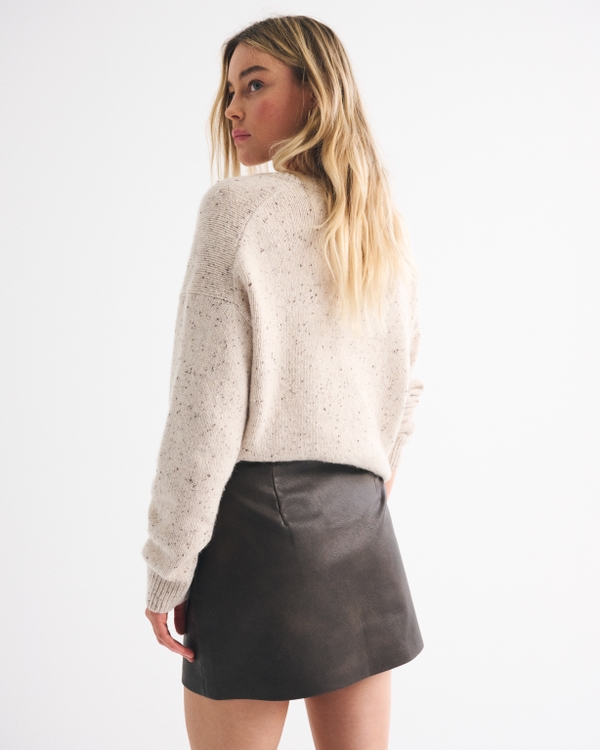 The A&F Scarlett Vegan Leather Mini Skort