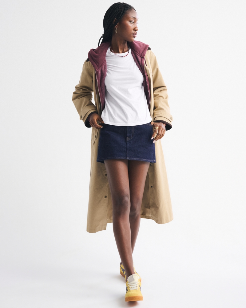 Curve Love Mid Rise Denim Mini Skirt