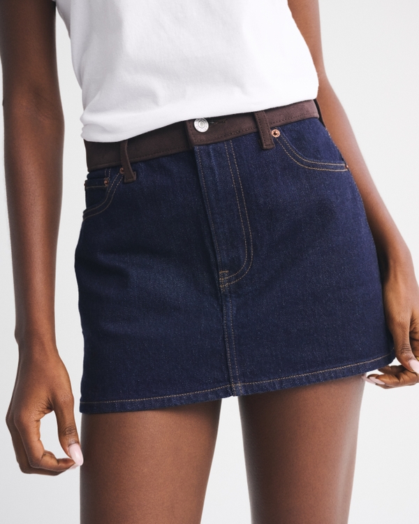 Curve Love Mid Rise Denim Mini Skirt