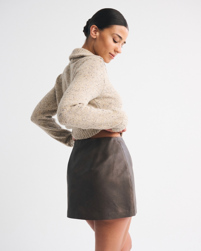 The A&F Scarlett Curve Love Vegan Leather Mini Skort