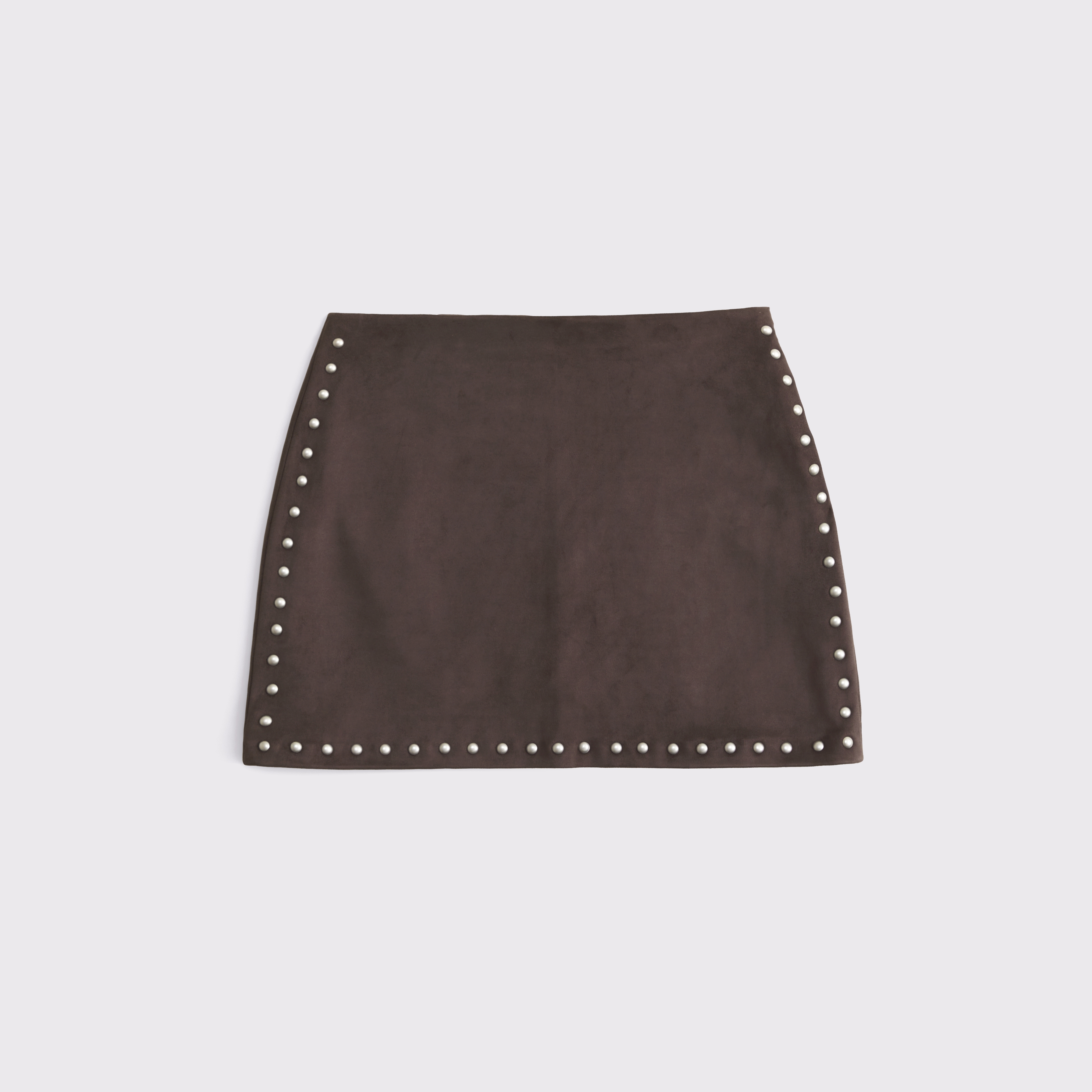 Abercrombie & Fitch The A&f Scarlett Curve Love Vegan Suede Mini Skort In Brown