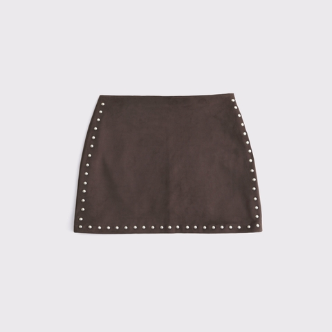 Женские юбки Abercrombie & Fitch The A&F Scarlett Curve Love Vegan Suede Mini Skort