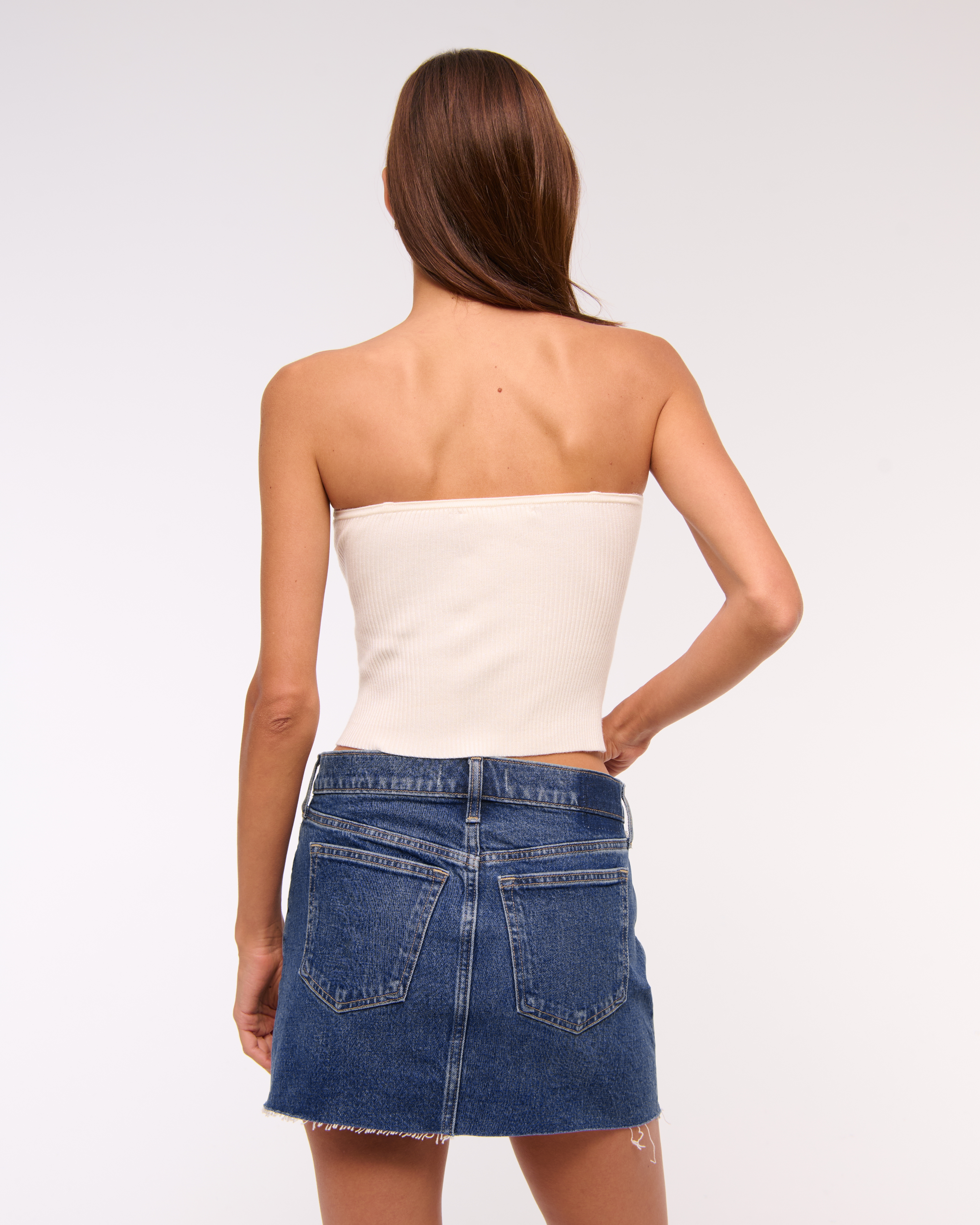 Abercrombie & Fitch Mid Rise Denim Mini Skirt